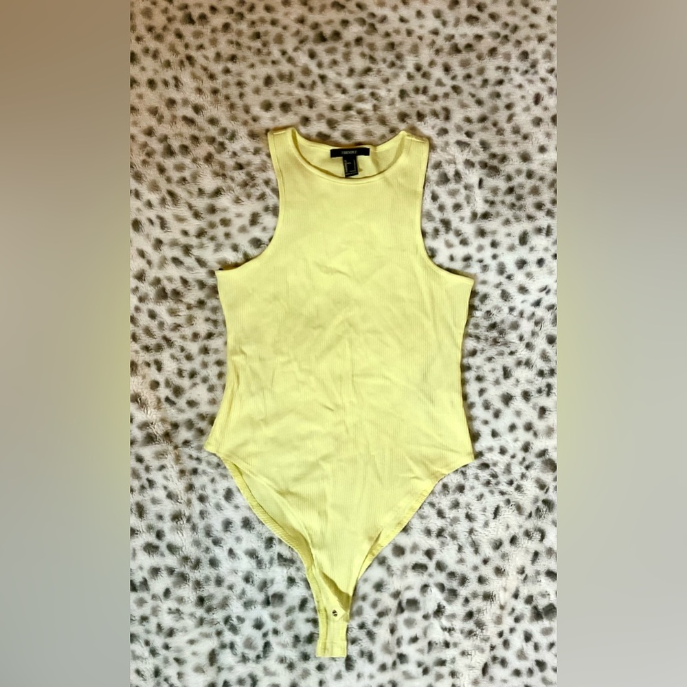 Forever 21 Ribbed Racerback bodysuit L